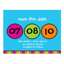 Whimsical Polka Dots Save the Date Postcard