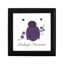 Whimsical Purple Ladybug Treasures Gift Box