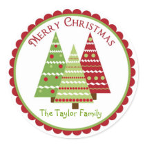 Whimsical Reindeer Christmas Holiday Stickers