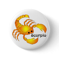 Whimsical Scorpio Buttons