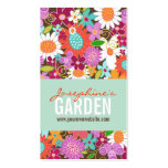 Whimsical Spring Flowers Garden 2 Floral Profile C Business Card