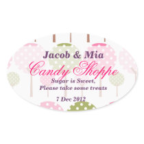 Whimsical Tree Candy Shoppe Sticker