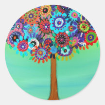 WHIMSICAL TREE OF LIFE BY PRISARTS STICKERS