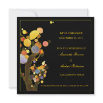 Whimsical Trees Save the Date Wedding Invitations