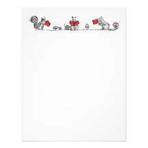 Whimsical Vintage Reading Squirrels Personalized Invitations