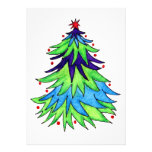Whimsical Watercolor Christmas Tree Invite