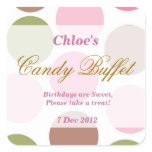 WhimsicalDotty Birthday Candy Buffet Sticker