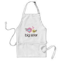 Whimsy Birds Big Sister T-shirt Announcement Apron