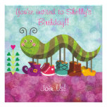 Whimsy Caterpillar Kids Invitation