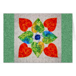 Whimsy Hearts Quilt - Block #1 Greeting Card