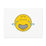 Whining Crying Smiley Face postcards