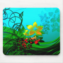 Whinsical Nature Scene Mouse Pad