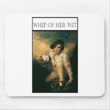 WHIP OF HER WIT -Child with rabbit Mousepad
