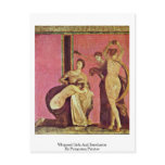 Whipped Girls And Bacchante By Pompeian Painter Post Cards
