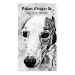 Whippet dog business card template