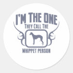 Whippet Round Stickers