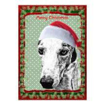Whippet Santa Dog Personalized Announcements
