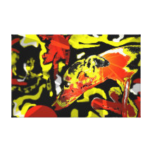 Whippet With Red Ball-Stretched Canvas Print