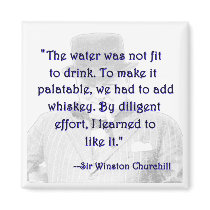 Whiskey and Churchill Fridge Magnet