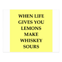 whiskey sours post card