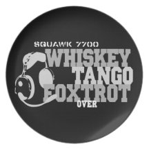 Whiskey Tango Foxtrot - Aviation Humor Party Plates