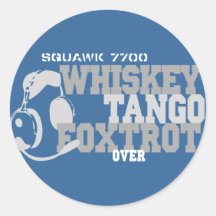 Whiskey Tango Foxtrot - Aviation Humour Stickers
