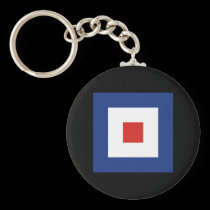 Whiskey (W) Signal Flag keychains