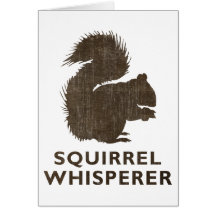 Whisperer vintage d'écureuil cartes de vœux