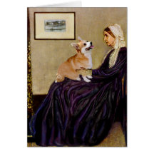 Whistlers Mother - Pembroke Welsh Corgi 7b Greeting Cards