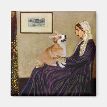Whistlers Mother - Pembroke Welsh Corgi 7b Refrigerator Magnets