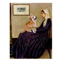 Whistlers Mother - Pembroke Welsh Corgi 7b Postcard