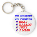 White 4 Boxes Protect Freedoms keychains