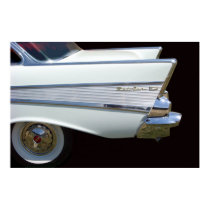 White 57 Chevy Fins posters
