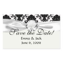 white and black romantic damask design sticker