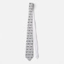 White and Black Skirt Tetra Squares on Grey Ties