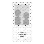 White and Black Star Pattern. Custom Photo Card