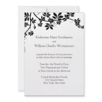White And Black Wedding Invitations