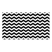 White and Black Zig Zag Business Card
