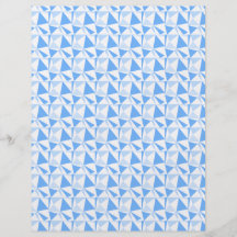 White and Blue Modern Geometric Pattern. Full Color Flyer