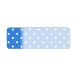 White and Blue Polka Dot Pattern. Return Address Labels