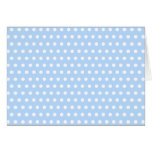 White and Blue Polka Dot Pattern. Spotty. Card