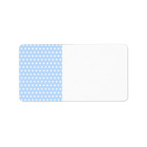 White and Blue Polka Dot Pattern. Spotty. Personalized Address Labels