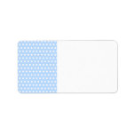 White and Blue Polka Dot Pattern. Spotty. Personalized Address Labels