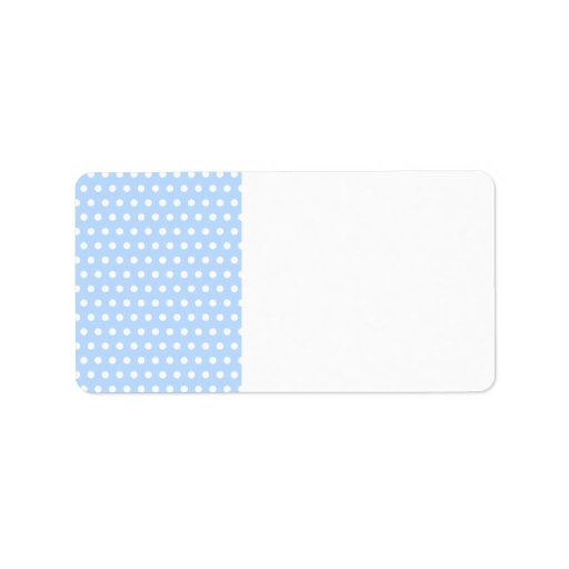 White and Blue Polka Dot Pattern. Spotty. Personalized Address Labels