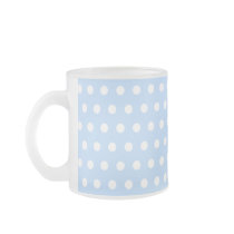 White and Blue Polka Dot Pattern. Spotty. Coffee Mug