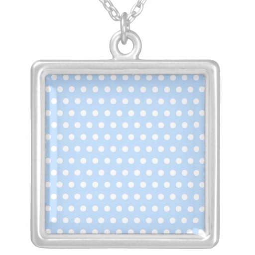 White and Blue Polka Dot Pattern. Spotty. Pendants