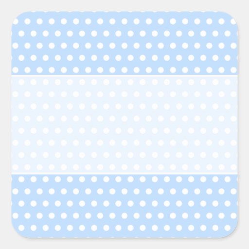 White and Blue Polka Dot Pattern. Spotty. Sticker