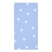 White and Blue Stars Design. Photo Card