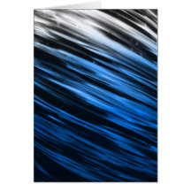 White and Blue Streaks Greeting Card