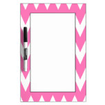 White and Bright Pink Zigzags. dry erase boards